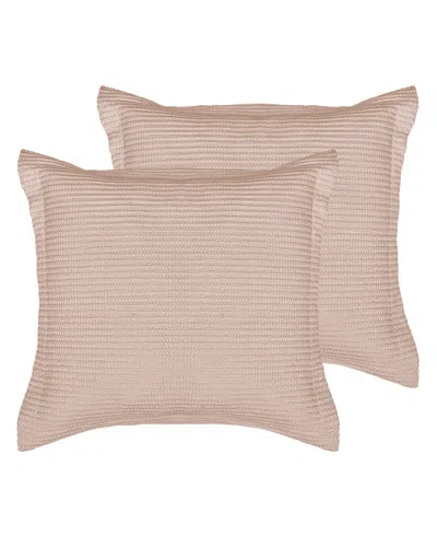Levtex Cloud Waffle 2-pc. Sham Set, European In Blush