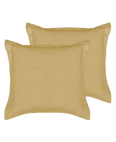 Levtex Cloud Waffle 2-pc. Sham Set, European In Ochre