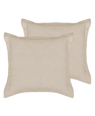 Levtex Cloud Waffle 2-pc. Sham Set, European In Taupe