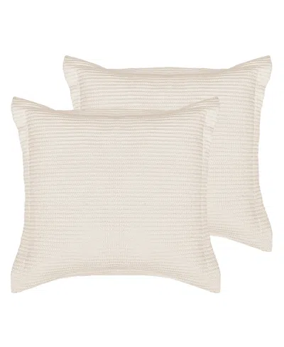 Levtex Cloud Waffle 2-pc. Sham Set, European In White