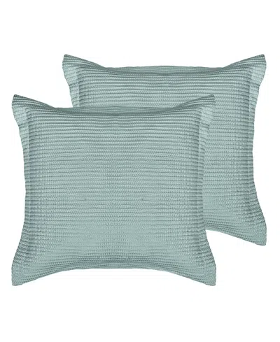 Levtex Cloud Waffle 2-pc. Sham Set, European In Green