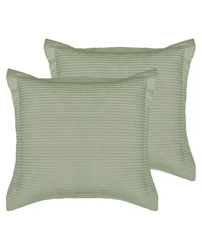 Levtex Cloud Waffle 2-pc. Sham Set, European In Green