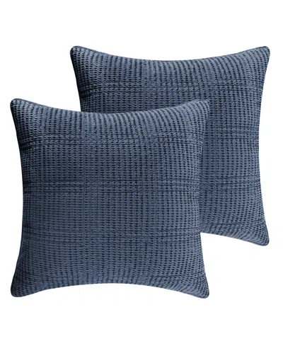 Levtex Cloud Waffle Quilted 2-pc. Sham Set, European In Blue