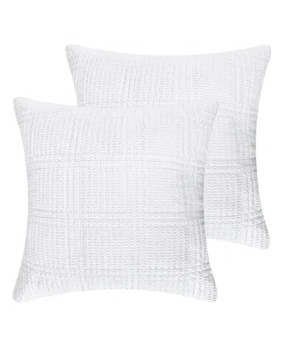 Levtex Cloud Waffle Quilted 2-pc. Sham Set, European In White