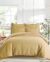 Levtex Cloud Waffle Textured 3-pc. Duvet Cover Set, King/california King In Ochre