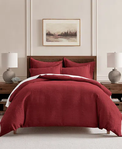 Levtex Cloud Waffle Textured 3-pc. Comforter Set, King/california King In Red