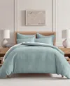 Levtex Cloud Waffle Textured 3-pc. Duvet Cover Set, Full/queen In Blue