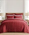 Levtex Cloud Waffle Textured 3-pc. Quilt Set, King/california King In Red