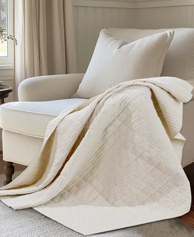 Levtex Cloud Waffle Textured Quilted Throw, 50" X 60" In White