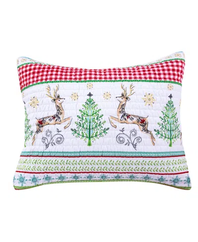 Levtex Comet & Cupid Folk Christmas Quilted Sham, King In Multi