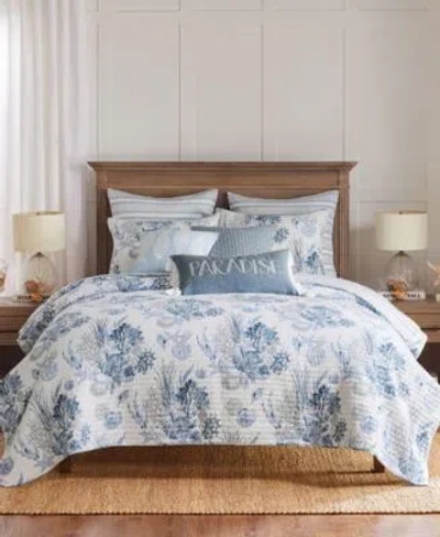 Levtex Coral Landing Reversible 3 Pc. Quilt Sets In Blue