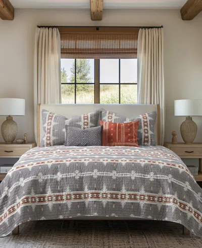 Levtex Corrales Reversible 2-pc. Quilt Set, Twin/twin Xl In Grey