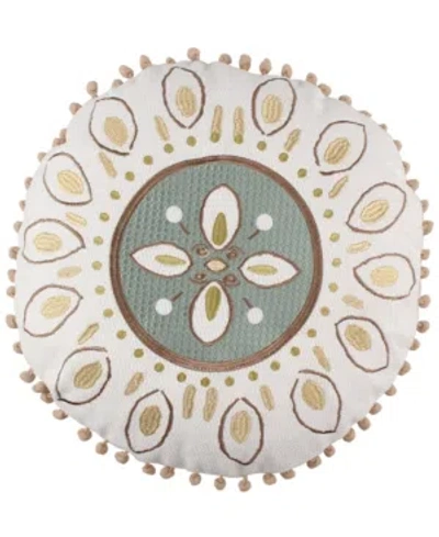 Levtex Cosima Tassel Decorative Pillow, 16" Round In Beige