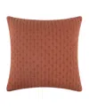 Levtex Cross Stitch Quilted Decorative Pillow, 18" X 18" In Adobe