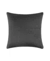 Levtex Cross Stitch Quilted Decorative Pillow, 18" X 18" In Charcoal