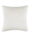 Levtex Cross Stitch Quilted Decorative Pillow, 18" X 18" In Cream