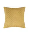 Levtex Cross Stitch Quilted Decorative Pillow, 18" X 18" In Ochre