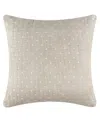 Levtex Cross Stitch Quilted Decorative Pillow, 18" X 18" In Taupe