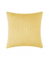 Levtex Cross Stitch Quilted Decorative Pillow, 18" X 18" In Yellow
