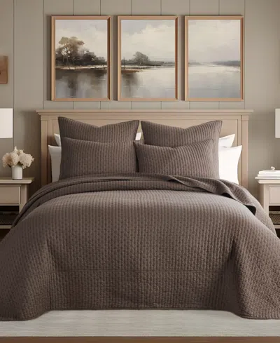 LEVTEX CROSS STITCH REVERSIBLE 3-PC. BEDSPREAD SET, QUEEN