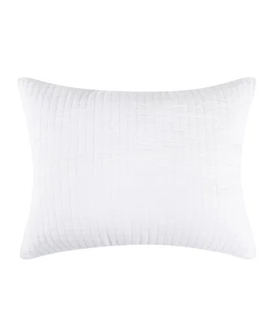 Levtex Cross Stitch Sham, Standard In White