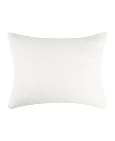 Levtex Cross Stitch Sham, Standard In White