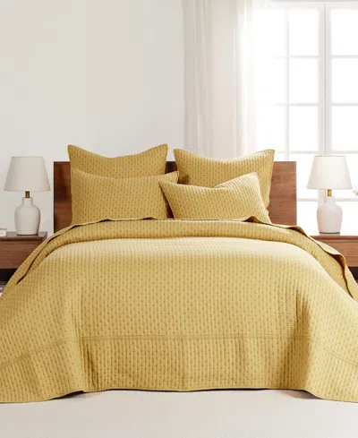 Levtex Cross Stitch Stitching 2-pc. Bedspread Set, Twin/twin Xl In Ochre