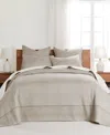 Levtex Cross Stitch Stitching 2-pc. Bedspread Set, Twin/twin Xl In Taupe