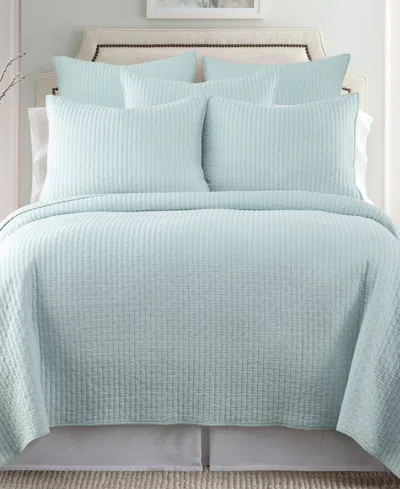 Levtex Cross Stitch Stitching 2-pc. Quilt Set, Twin/twin Xl In Blue