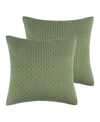 Levtex Cross Stitch Stitching 2-pc. Sham Set, European