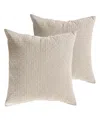 Levtex Cross Stitch Stitching 2-pc. Sham Set, European In Taupe
