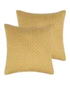 Levtex Cross Stitch Stitching 2-pc. Sham Set, European In Ochre