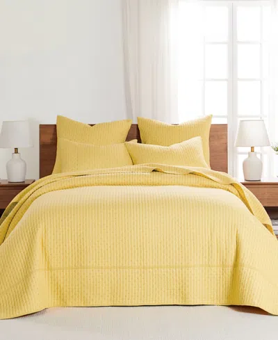 Levtex Cross Stitch Stitching 3-pc. Bedspread Set, Full In Yellow