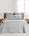 Levtex Cross Stitch Stitching 3-pc. Bedspread Set, Queen In Light Gray