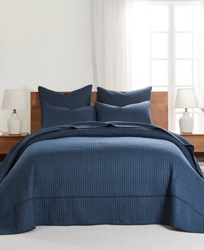 Levtex Cross Stitch Stitching 3-pc. Bedspread Sets, King/california King In Navy