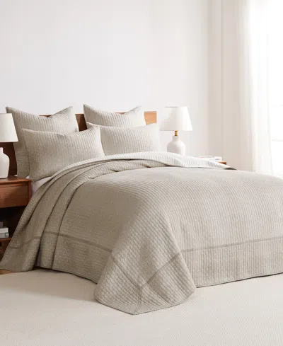 Levtex Cross Stitch Stitching 3-pc. Bedspread Sets, King/california King In Taupe