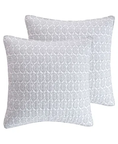 Levtex Darcy Paisley Damask 2-pc. Sham Set, European In Gray