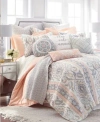 Levtex Darcy Paisley Damask Reversible Quilt Sets In Coral