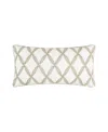 Levtex English Forest Crewel Stitch Decorative Pillow, 12" X 24"