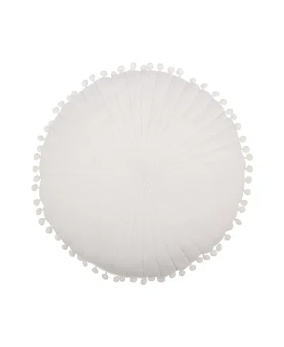Levtex Evelyn Round Stitch Decorative Pillow, 16" Round