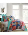 Levtex Fantasia Boho Reversible 3-pc. Quilt Set, King/california King In Blue