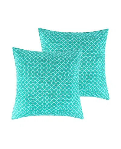 Levtex Fantasia Boho Trellis Print 2-pc. Sham Set, European In Teal