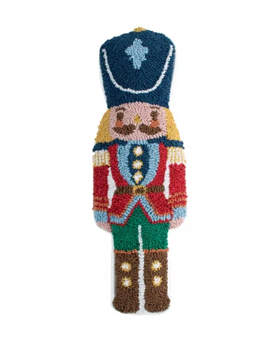 Levtex Festive Nutcrackers Embroidered Decorative Pillow, 6" X 18" In Green