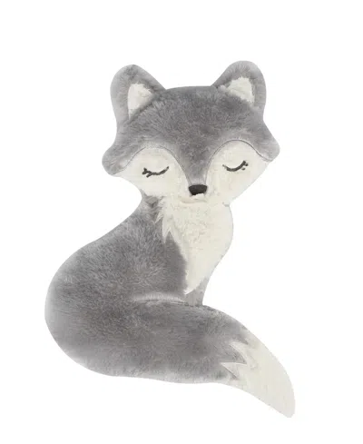 Levtex Forest Friends Fox Shaped Kids Decorative Pillow, 14" X 18" In Grey