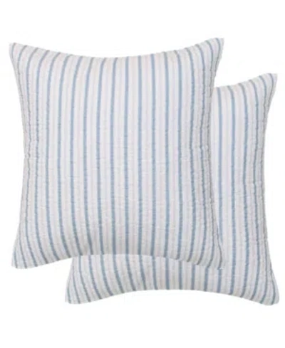Levtex Galapagos Thin Striped 2-pc. Sham Set, European In Blue