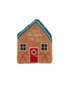 Levtex Gnome For The Holidays Gingerbread House Decorative Pillow, 11" X 15" In Blue