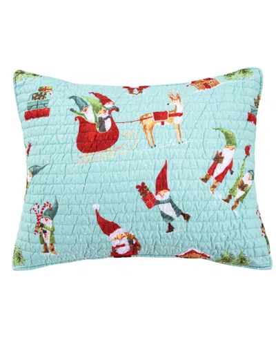 Levtex Gnome For The Holidays Quilted Sham, King In Blue