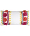 Levtex Grandiflora Embroidered Decorative Pillow, 12" X 24" In Multi Color