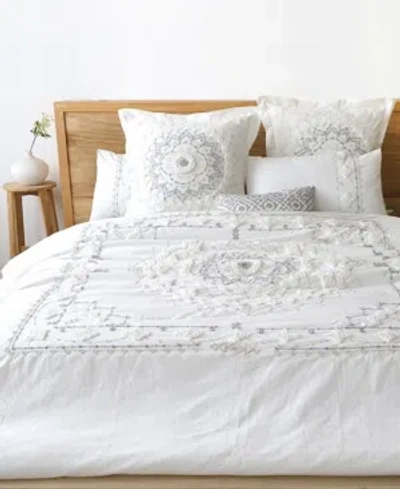 Levtex Harleson Medallion Embroidered 3-pc. Comforter Set, King In White