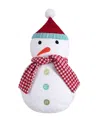 Levtex Holly Jolly Snowman Figure Decorative Pillow, 11" X 17" In Multi